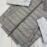 Moncler Men’s Maglia Grey Zip-up Padded Cardigan - Medium Slim