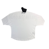 Palm Angels Collar Logo White Oversized T-shirt