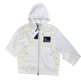 Moncler Men’s Zip-up White  Padded Modella Maglia Cardigan - XXL
