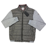 Moncler Men’s Maglia Grey Zip-up Padded Cardigan - Medium Slim