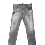 Dsquared2 Men’s Grey Distressed Slim Jeans - 48 (Uk 31/32)