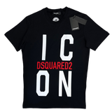 Dsquared2 Men’s Black ‘ICON’ Logo T-shirt