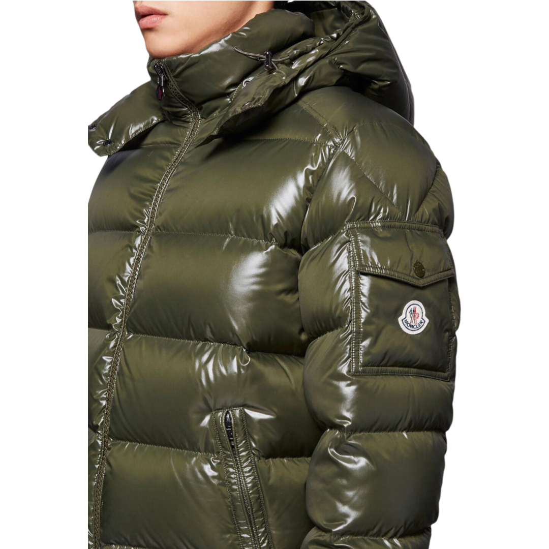 Moncler Khaki Maya Padded Jacket – resellers